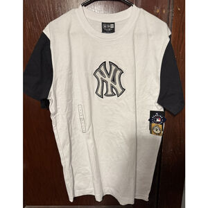 New York Yankees New Era Short Sleeve Tee Men's L White NEW WITH TAGS